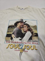 Vintage Tim McGraw Faith Hill Shirt Concert Tour 2006 cities Size Small