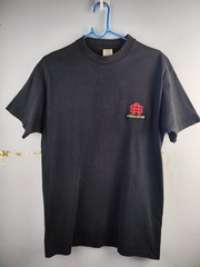 VINTAGE 90s Adidas Sport Embroidered T-Shirt Black Single Stitch Made in USA M