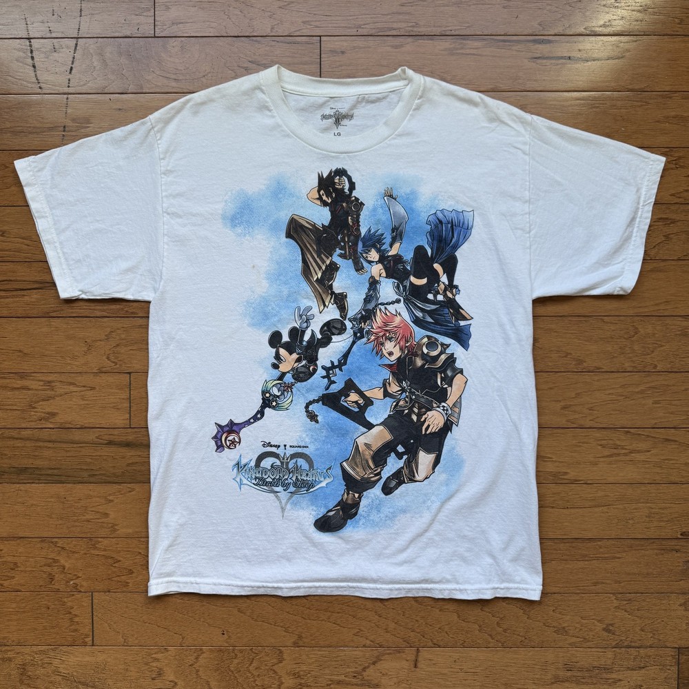 Y2K Kingdom Hearts Birth by Sleep Promo White T-Shirt Disney Square Enix Large