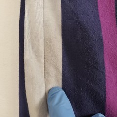 Knights of Round Table Blue Purple Green White Striped VTG Medium TShirt Shirt
