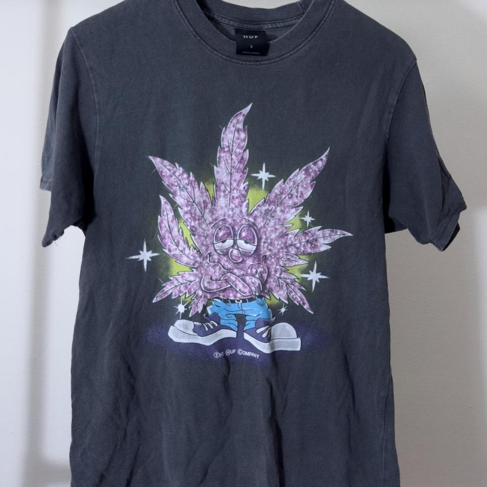 HUF Crystal Buddy Black Wash T-Shirt size Small