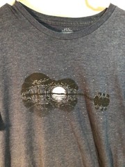 Ann Arbor (Guitar/Moon/Trees Graphic) Blue XL Cotton Blend T Shirt T15