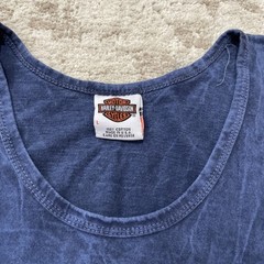 Vtg Y2K Harley Davidson Tank Top Blue Acid Wash Men’s Large L Fairbanks Alaska