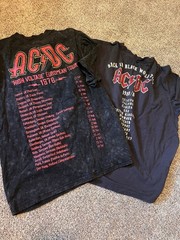 AC/DC graphic tee shirts