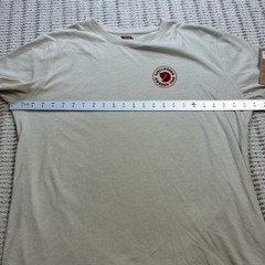 NWT Fjallraven Short Sleeve Shirt Logo Mens XXL Organic Cotton Chalk White Beige