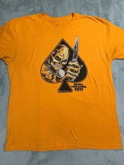 Zero Foxtrot ‘Ultra Violence 1971’ Skull Ace of Spades T-Shirt, Size XL