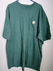 CARHARTT Work Wear Heavyweight Green Short Sleeve Pocket T-shirt Men’s Size 2XL