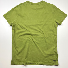Weekend Offender T Shirt Mens Large Green Chest Stripe Logo Casual Crew Neck