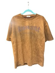 “Unsbakable Cluh” T-Shirt Soft Faux Suede Fabric Men’s Brown T-Shirt Sz L *Read*
