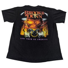 Brooks & Dunn country 90s Vtg Concert Rodeo Bull Tour America T-Shirt XL Rare