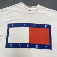 Vintage Puff Daddy Shirt Mens Large White 1997 Tommy Hilfiger Hip Hop Rap 90s
