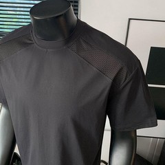 Short Sleeve Men’s T-Shirt with Mesh Shoulders – Quick Dry Breathable US Style