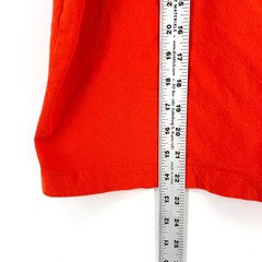 Nike Mens Small Center Swoosh Embroidered T-Shirt Bright Orange Sportswear Tee