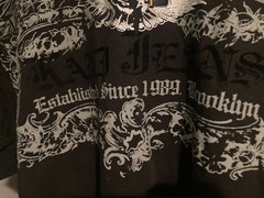 New NWT Black Vintage Y2k Karl Kani Gold Gothic Grunge T Shirt Mens XL Hip Hop