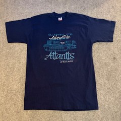 Vintage 90s Atlantis Submarines Blueprint for Adventure Military Army T Shirt Lg
