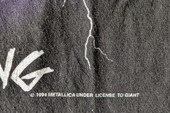 Vintage 90s Metallica ‘Ride the Lightning’ T-Shirt M Solid Rock Giant Reprint