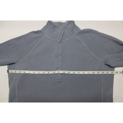 Duluth Trading men’s stand up collar rib knit thermal Henley shirt L