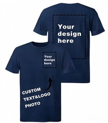 Custom T-Shirts: Print Your Photo/Logo Front & Back, Unisex Personalized Tee