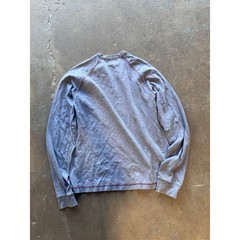 Y2K Abercrombie & Fitch Mens Long Sleeve Graphic T-Shirt Gray Burgundy Raglan S