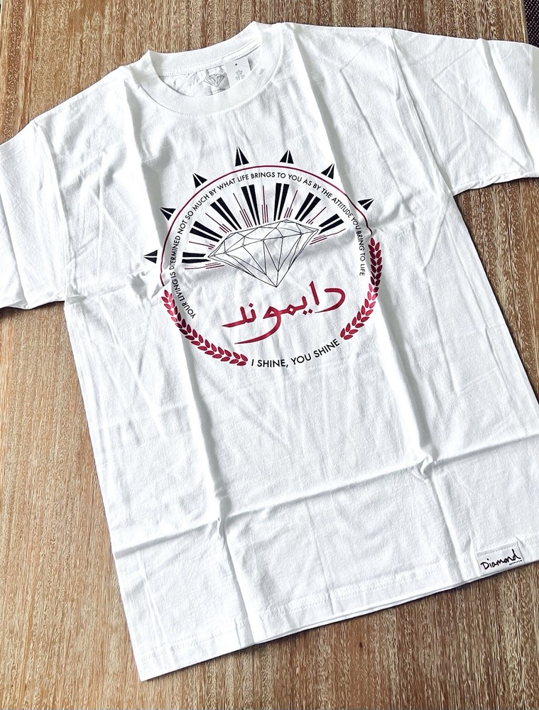 NEW Diamond Supply Co. T-shirt Tee Shirt M Medium White Shine Attitude Life DS