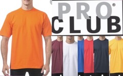 3 PACK PROCLUB PRO CLUB MENS PLAIN SHORT SLEEV T SHIRT HEAVYWEIGHT COTTON S-5XL