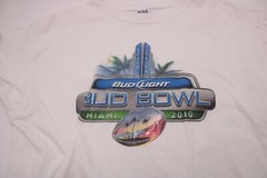 Bud Light Bud Bowl Miami South Florida 2010 Football T Shirt XL R1B6