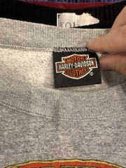 Vintage Rare 90s Harley Davidson 3D Emblem Leader Of The Pack Wolf Sweatshirt L