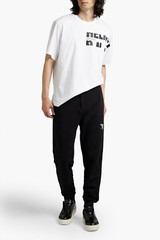 MEN’S HELMUT LANG NEW YORK WHITE PRINTED LOGO COTTON-JERSEY T-SHIRT NWT SIZE XL