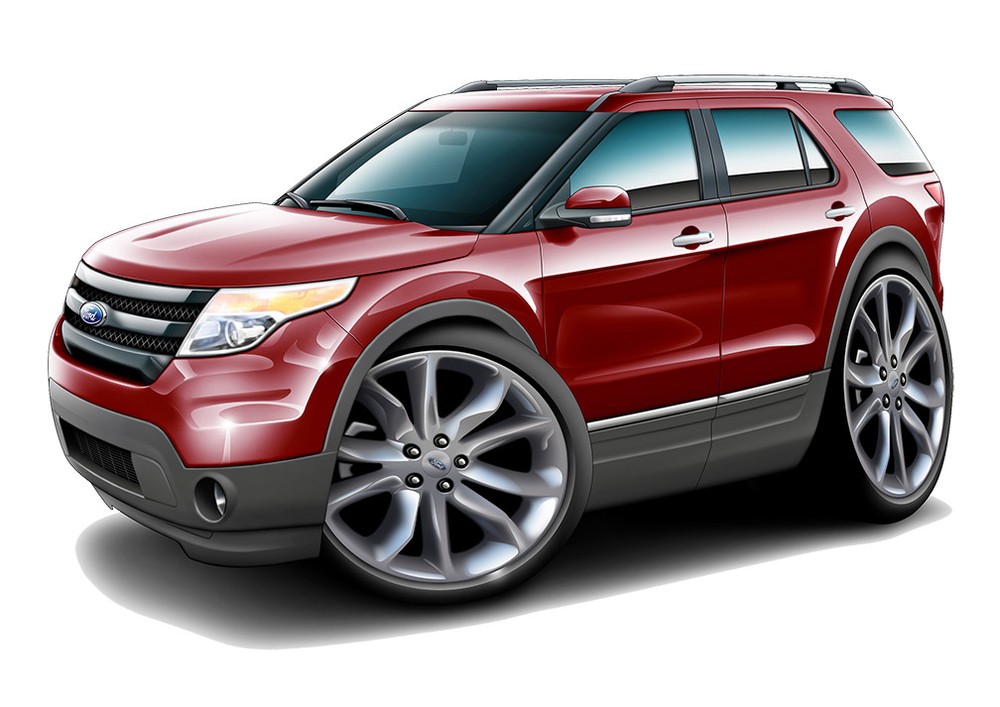 2011-17 Ford Explorer SUV Car Art Print NEW