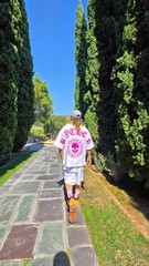 ByTheR Men’s White Oversized Drop Shoulder Logo Embroidered Streetwear Tee