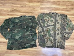 Vintage Ace Sportswear Shirt Mens L Camo Mossy Oak Long Sleeve Hunting USA 90s