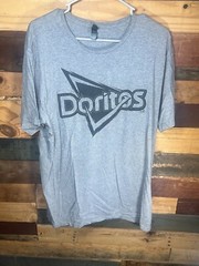 retro Doritos Chips Logo Gray colored T-Shirt Size L District Made brand tags