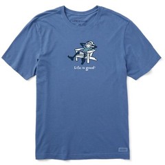 Life is Good. Men’s Adirondack Jake Chill Short Sleeve Crusher Tee, Vintage Blue