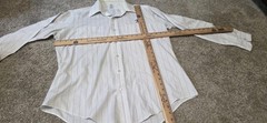 Vtg USPS Postal Service Striped Button Up Long Sleeve Flying Cross Union Made #1