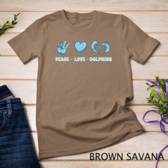 Peace Love Dolphins True Spirit Animal Ocean Lover Dolphin Tee Unisex T-shirt