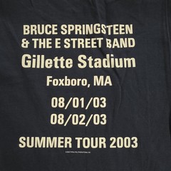 Bruce Springsteen And The E Street Band 2003 Summer Tour Concert T-Shirt Size XL