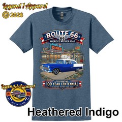 Route 66 100 Year Centennial, 1955 Chevrolet Bel Air Coupe T-Shirt