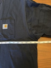 Vintage Carhartt K87 Pocket Shirt Mens XLT Tall Black Workwear Fade Lines 2000s