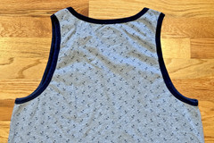 J.CREW 100% Cotton Men’s Gray Tank Top w Navy Blue Anchor Print – Size Large