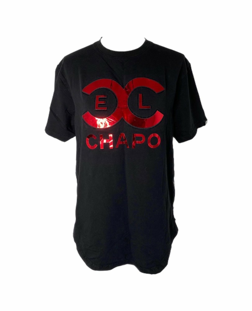 Makobi El Chapo Shirt Mens Medium Black Red Foil Short Sleeve