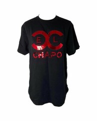Makobi El Chapo Shirt Mens Medium Black Red Foil Short Sleeve