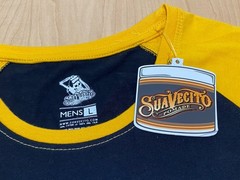 Suavecito Pomade NEW L T-Shirt Barber Shop Made USA Hair Suave Raglan Jersey NWT