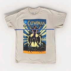 DC Comics Batman CATWOMAN T-Shirt Mens Large L Beige Official Free Shipping