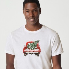J.Crew Holiday tree and truck graphic tee Men’s Size M NWT Christmas Festive