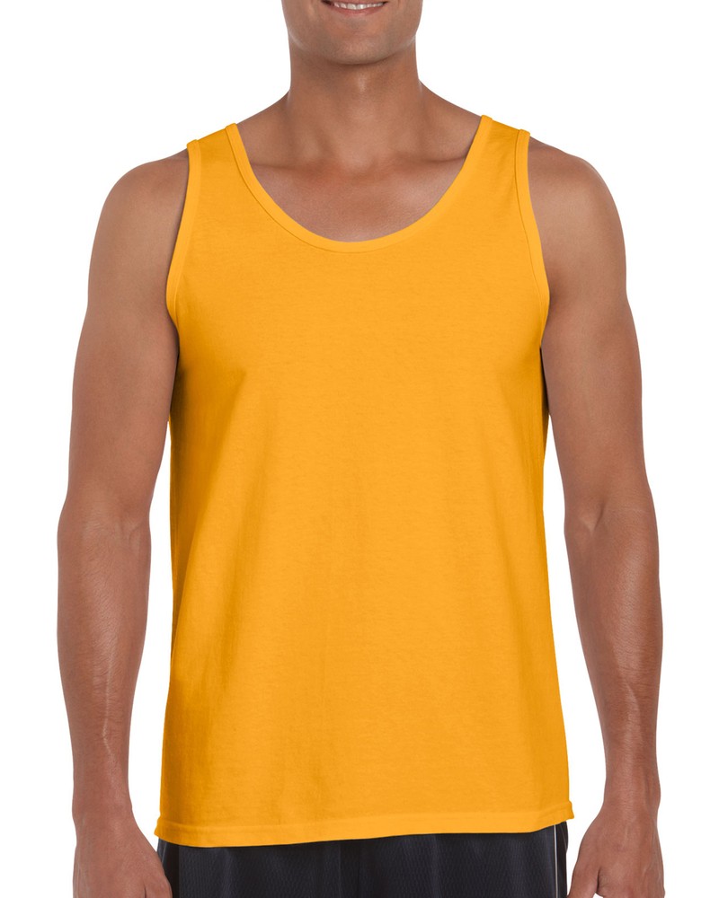 GILDAN HEAVY COTTON TANK TOP – SIZE: MEN S – ORANGE