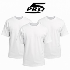 3 PACK Men’s Pro5 Short Sleeve Plain T-Shirt Super Heavy Weight – S_3XLT