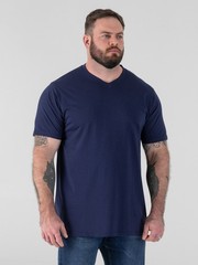 D555 Duke Big Mens Plain Cotton V Neck T-Shirt1 2XL-5XL 6XL 7XL 8XL 9 Colours