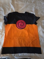 Naruto Shippuden Collection Naruto Uzumaki Graphic Black/Orange Crew T-Shirt XL