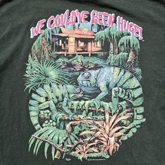 Vtg Gildan Budweiser 1997 XXL We Could’Ve Been Huge Iguana Shirt Mens 2XL Green
