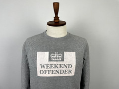 Weekend Offender Gray Big Logo Long Sleeve Men’s Casual Sweatshirt Sz S